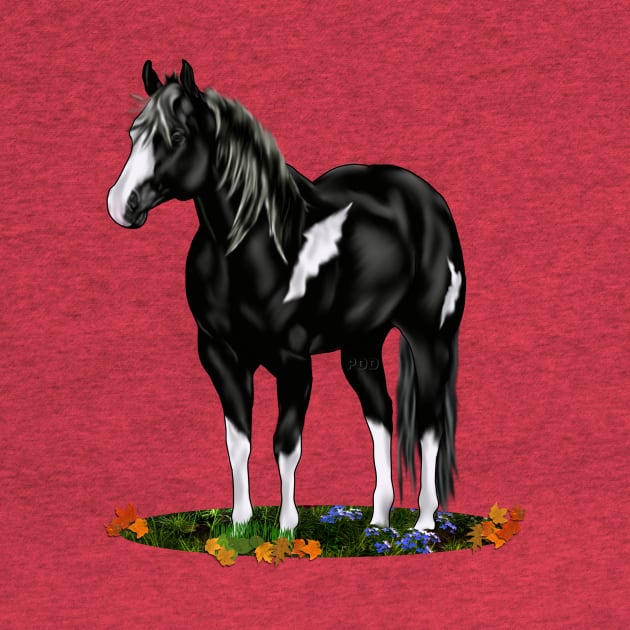 Black and White Paint Horse by painteddreamsdesigns